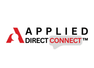 Applied Direct Connect logo with red and black text design on a transparent background.